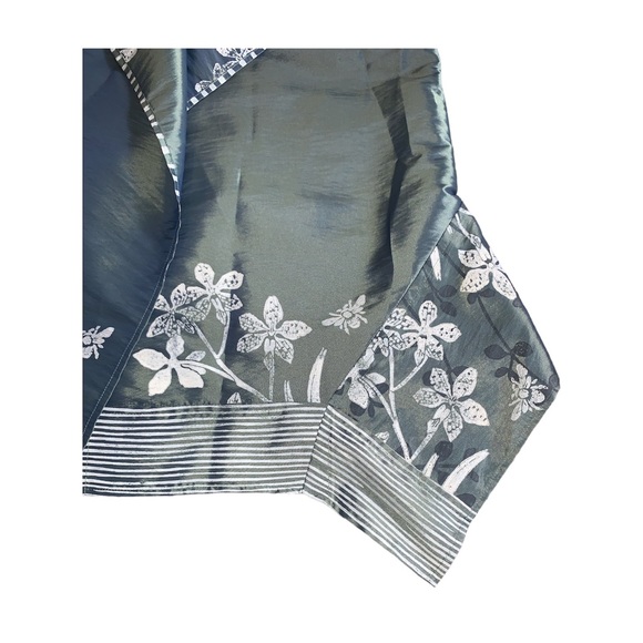 K Riley Custom Metallic Green-Grey/White Wearable Art Jacket Fits Sz S/M - Picture 6 of 11